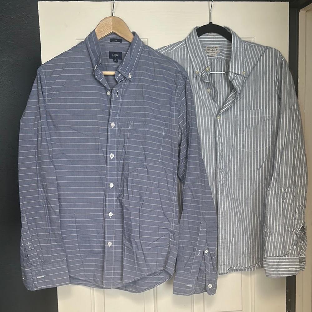 J. Crew Men’s Blue Casual Button Down Shirts (bundle!)